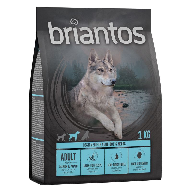 Zooplus Set prova misto 2 x 1 kg Briantos Crocchette senza cereali per cani Nuova