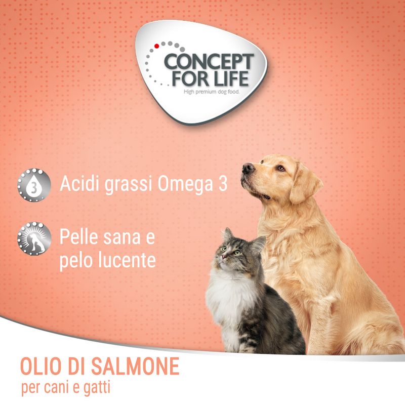 Zooplus Concept for Life Olio di salmone per cani e gatti Consegna Veloce