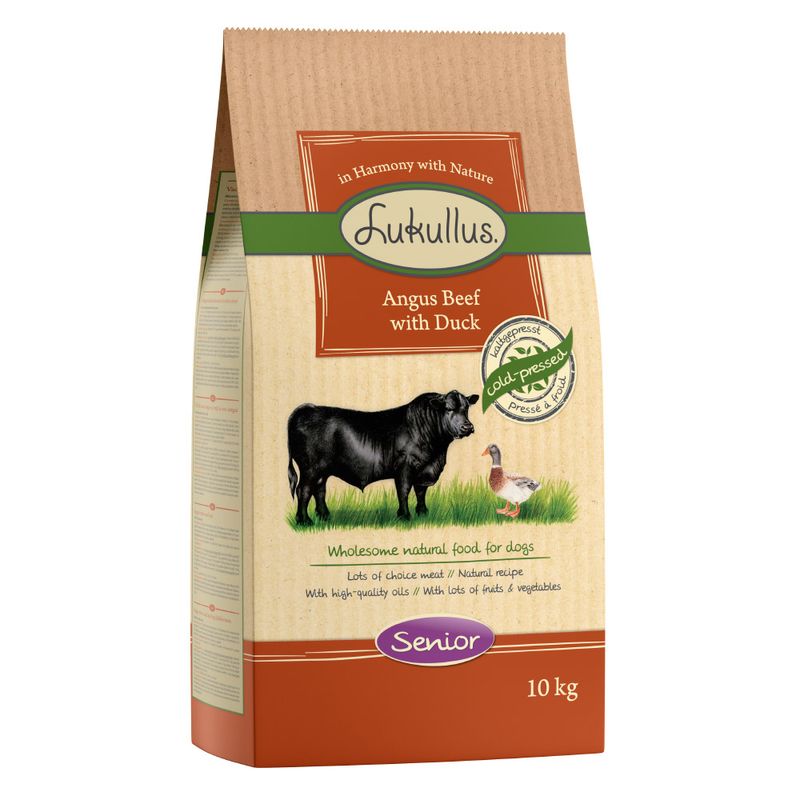 Zooplus Lukullus Senior Angus & Anatra Crocchette cane
