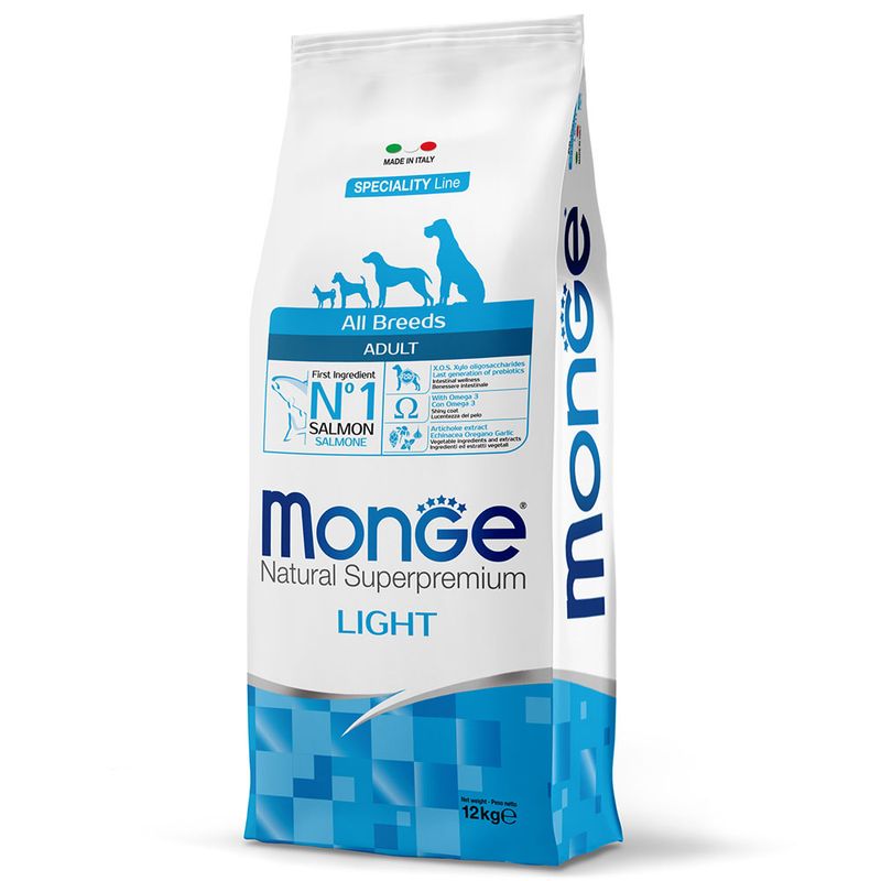 Zooplus Monge Natural Superpremium All Breeds Light Salmone con Riso Nuova