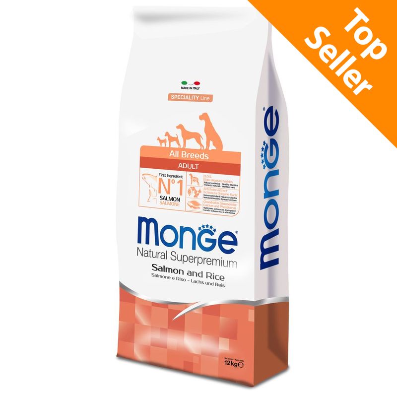 Zooplus Monge Superpremium All Breeds Adult Salmone & Riso