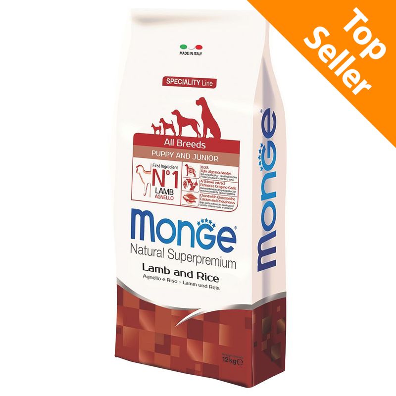 Zooplus Monge All Breeds Puppy Junior Agnello & Riso Superpremium
