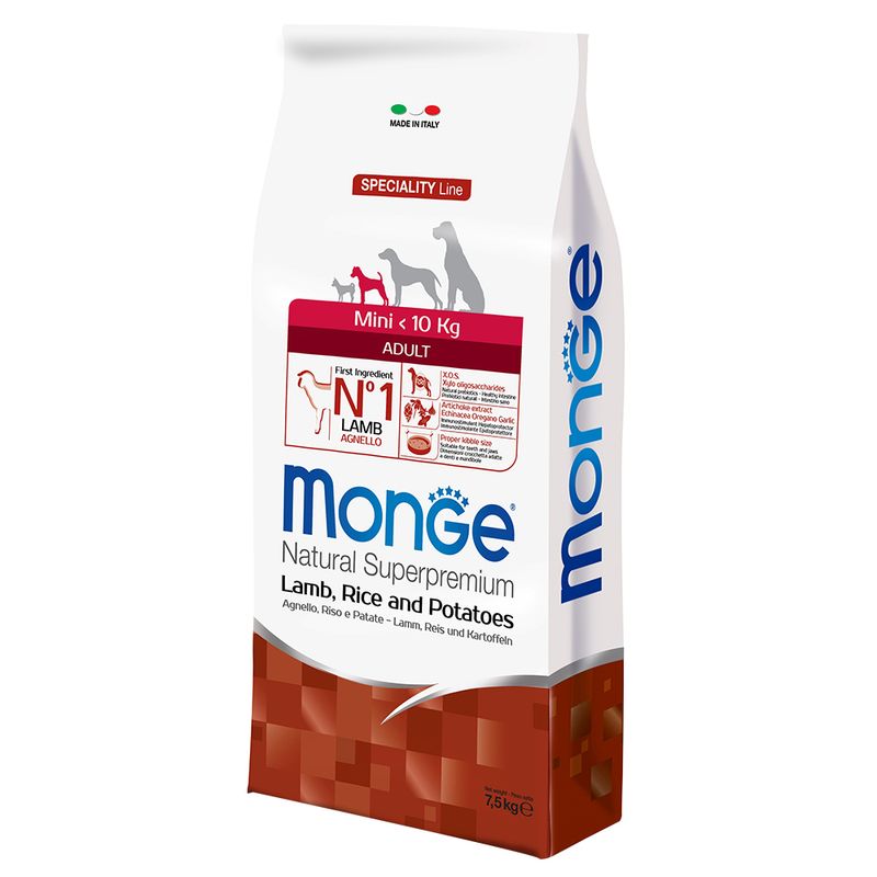 Zooplus Monge Superpemium Adult Mini Agnello Riso & Patate