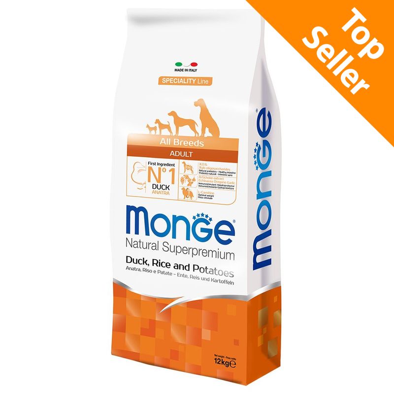 Zooplus Monge Superpremium All Breeds Adult Anatra Riso e Patate