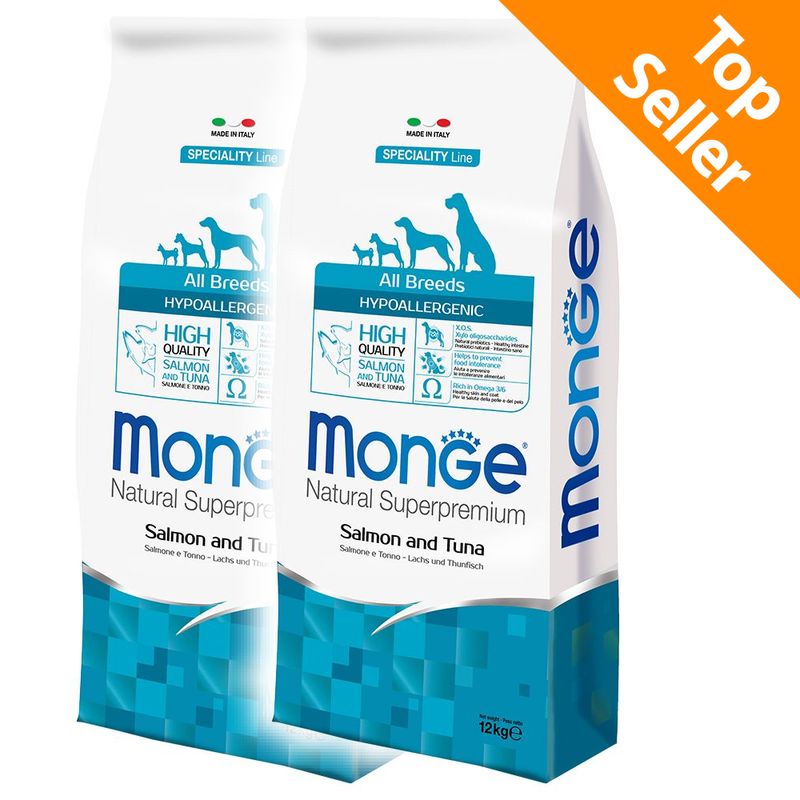 Zooplus 2 x 12 kg Monge Superpremium Crocchette cane Soddisfazione Garantita