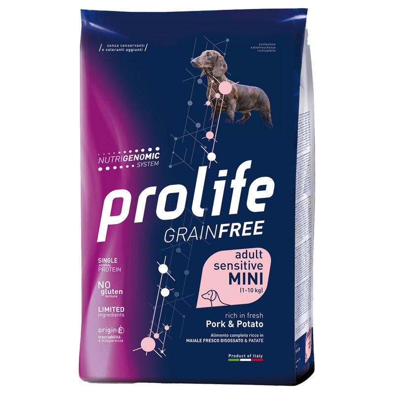 Zooplus Prolife Grain Free Sensitive Mini Maiale e Patate Crocchette per cane