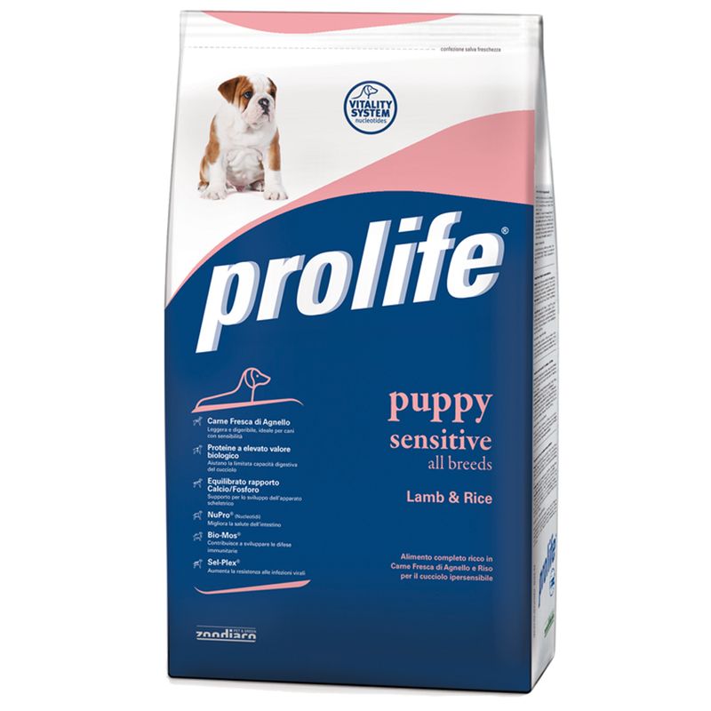 Zooplus Prolife Sensitive Puppy Medium/Large Agnello & Riso Crocchette cane Spedizione Gratuita
