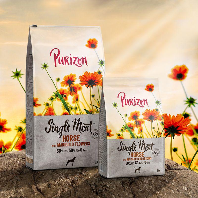 Zooplus Purizon Single Meat Adult Cavallo patate dolci e fiori di calendula per cani