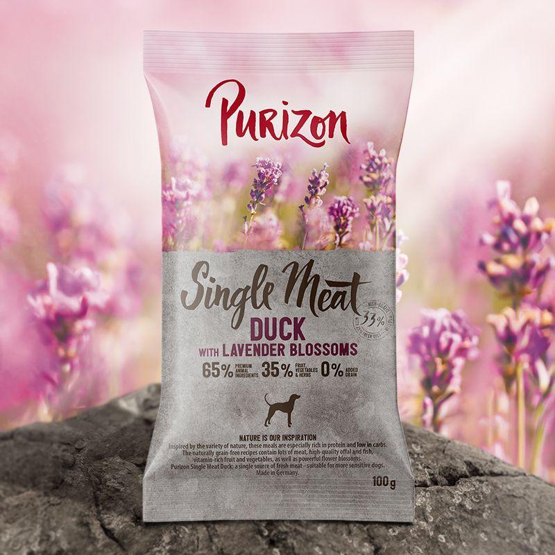 Zooplus Purizon Single Meat Adult Anatra con mela e fiori di lavanda per cane