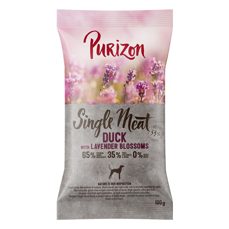 Zooplus Purizon Single Meat Adult Anatra con mela e fiori di lavanda per cane Prezzo Ridotto