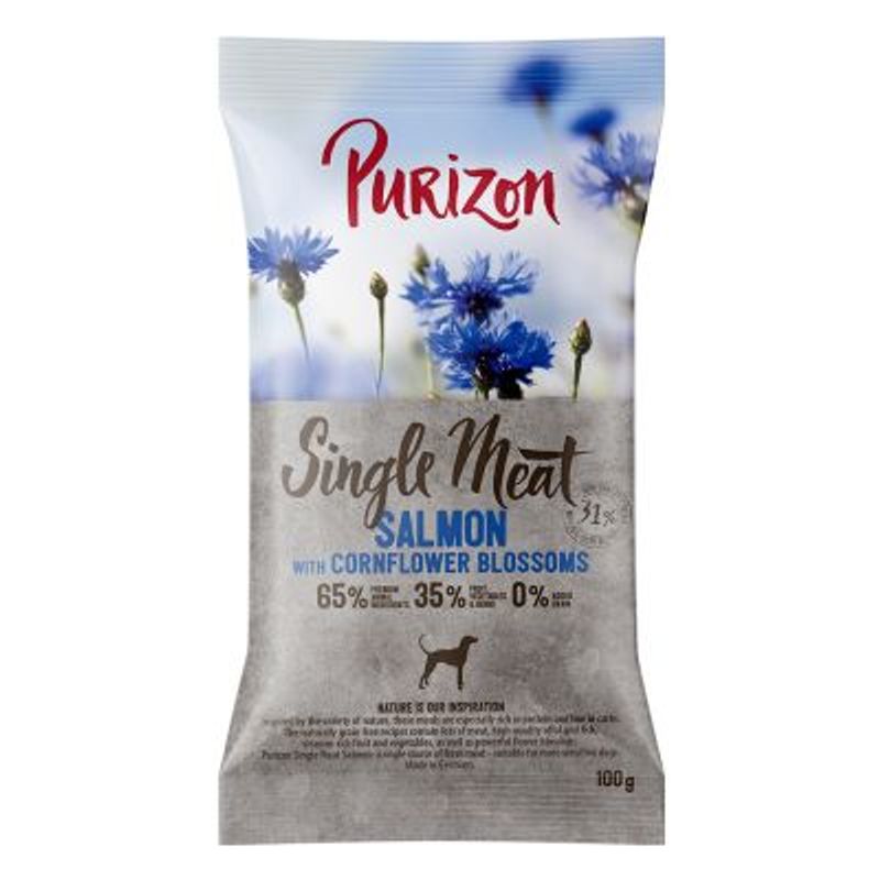 Zooplus Purizon Single Meat Adult Salmone spinaci e fiori di fiordaliso per cane