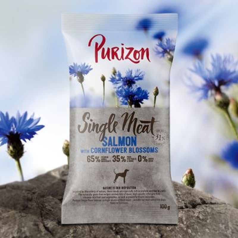 Zooplus Purizon Single Meat Adult Salmone spinaci e fiori di fiordaliso per cane Sottocosto