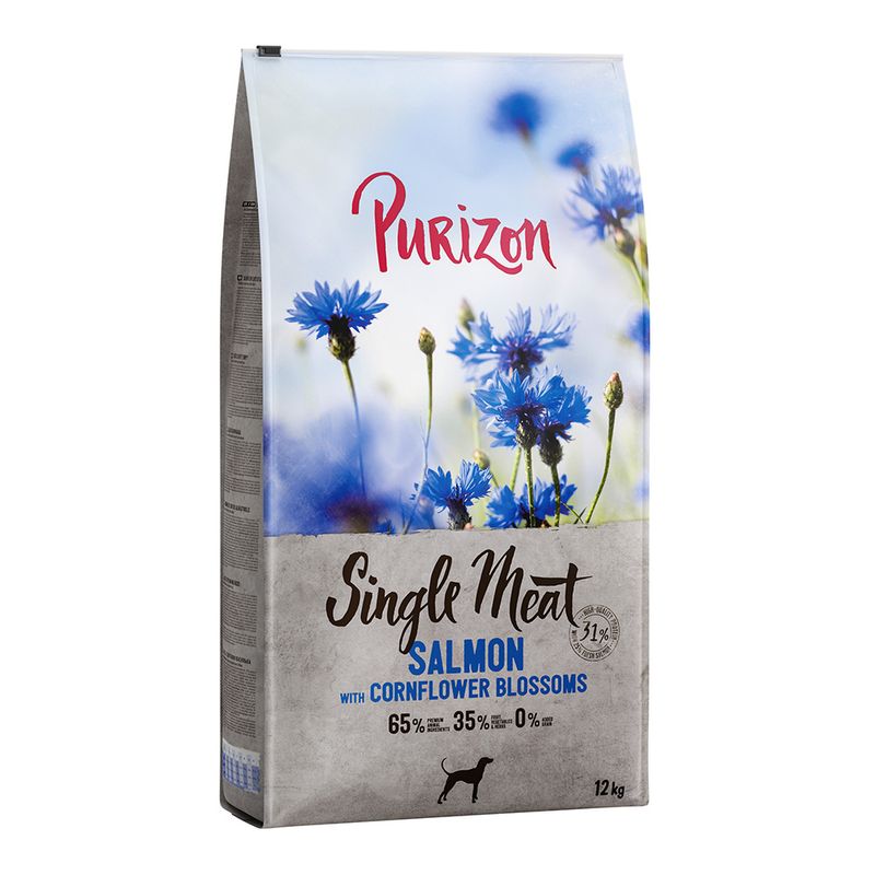 Zooplus Purizon Single Meat Adult Salmone spinaci e fiori di fiordaliso per cane Sottocosto