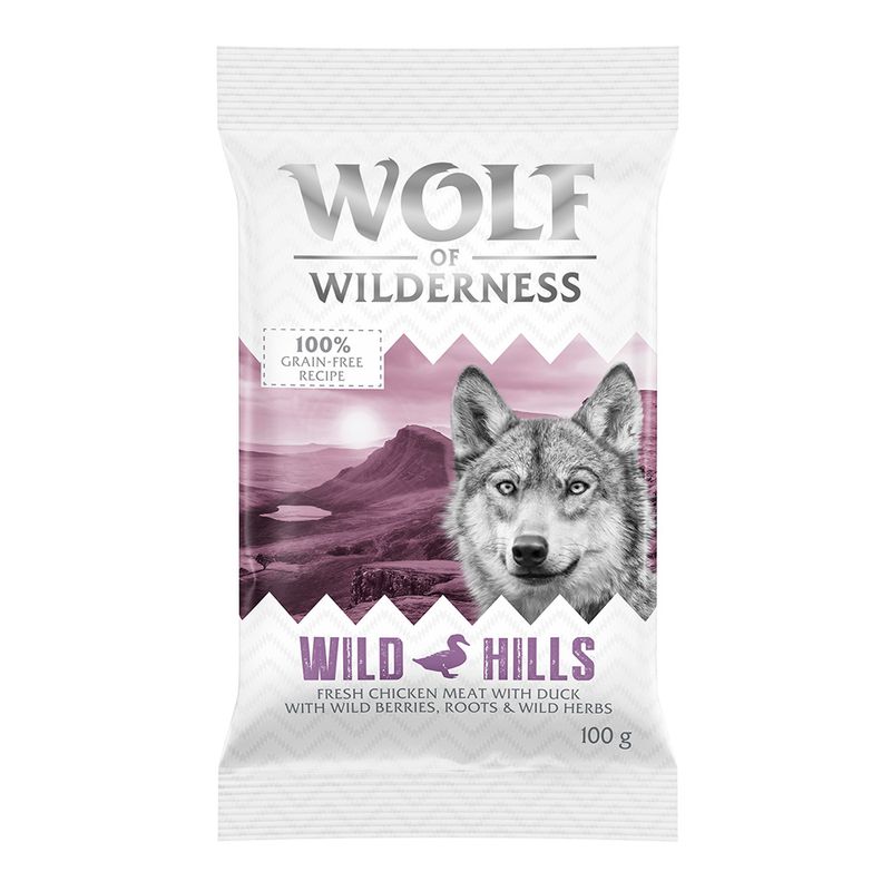 Zooplus Confezione prova Wolf of Wilderness Adult 100 g Crocchette per cane Soddisfazione Garantita