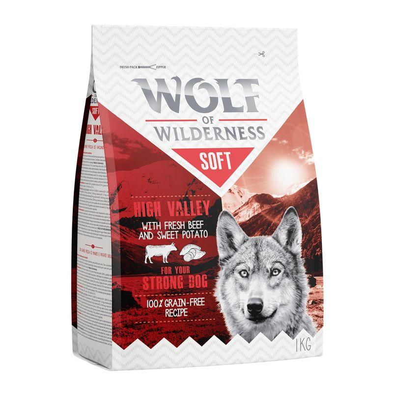 Zooplus Set prova misto 3 x 1 kg Wolf of Wilderness Soft Crocchette per cani Promozione Limitata
