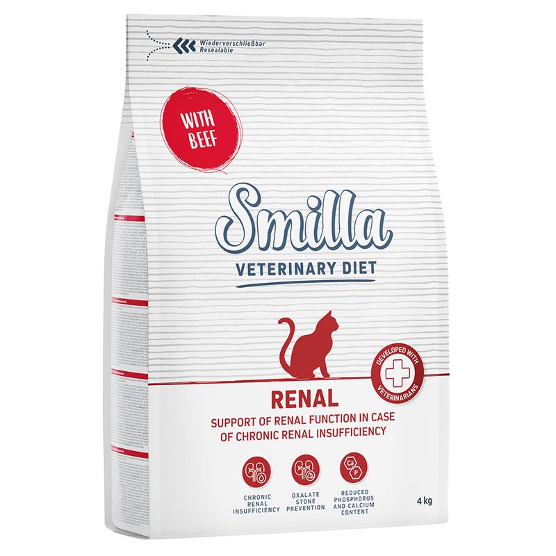 Zooplus Smilla Veterinary Diet Renal Manzo Crocchette gatto Presa