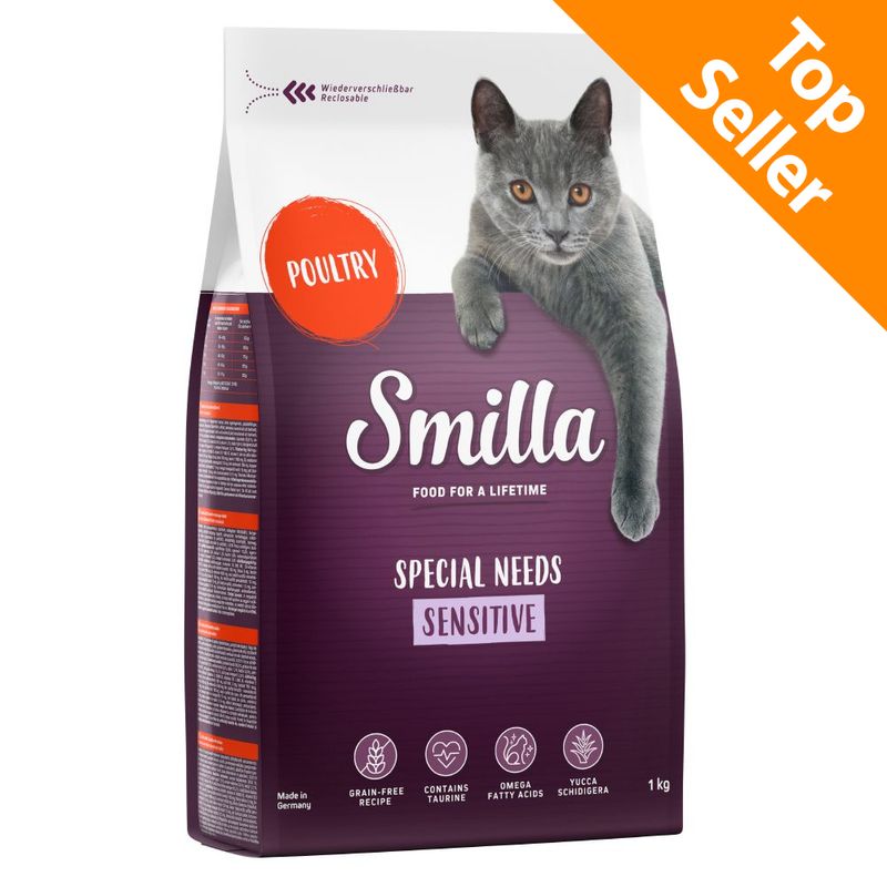 Zooplus Smilla Adult Sensitive Senza Cereali Pollame Crocchette per gatti