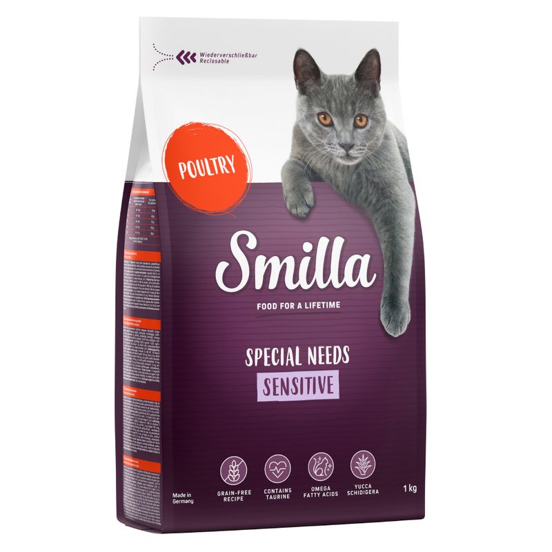 Zooplus Smilla Adult Sensitive Senza Cereali Pollame Crocchette per gatti Sconto