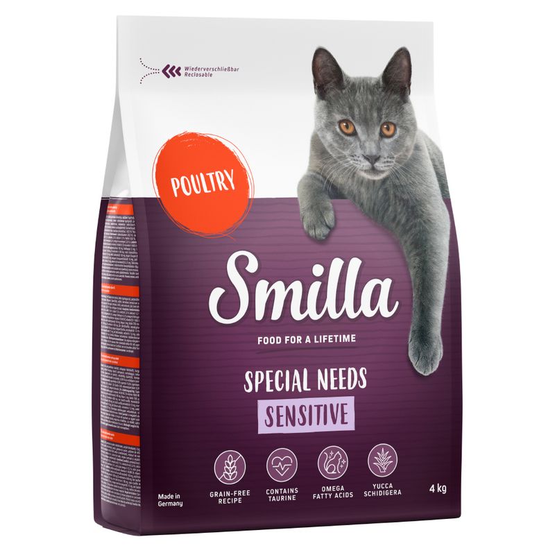 Zooplus Smilla Adult Sensitive Senza Cereali Pollame Crocchette per gatti Sconto