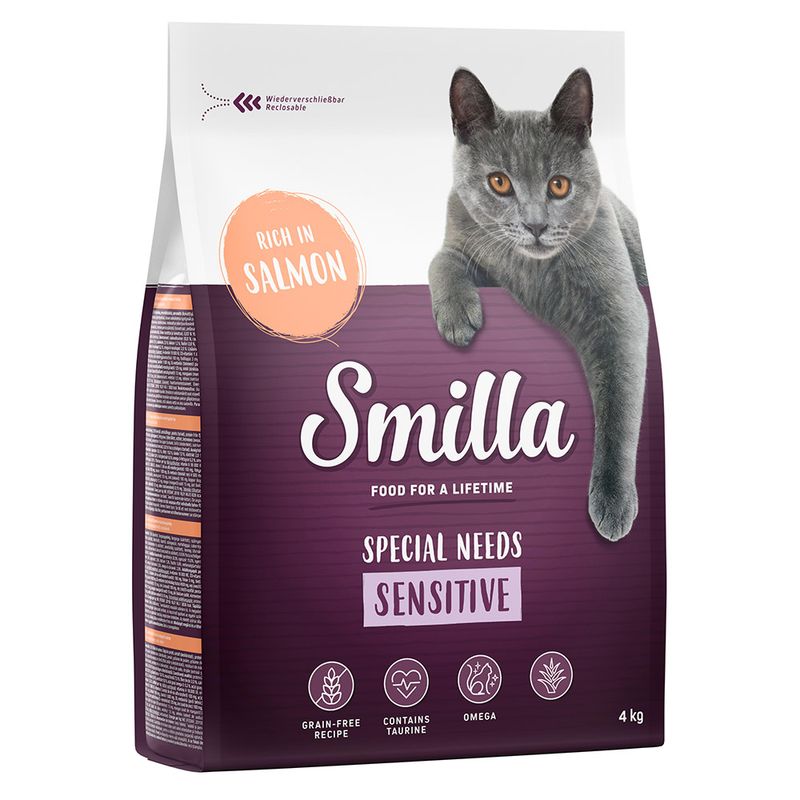 Zooplus Smilla Adult Sensitive Senza cereali Salmone Crocchette per gatti Economico