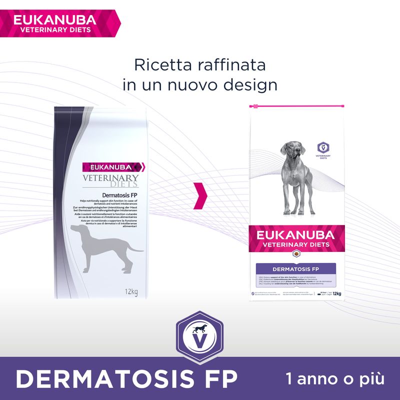 Zooplus Eukanuba Veterinary Diets Dermatosis FP Crocchette per cani Nuovo