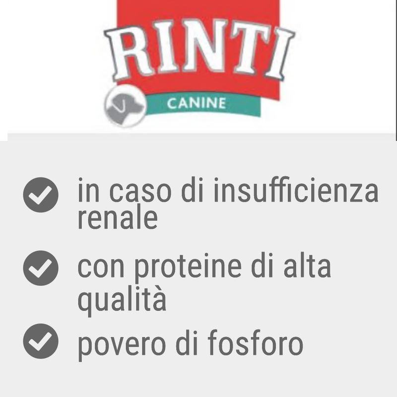 Zooplus RINTI Canine Reni con Manzo 400 g Alimento umido per cani Consegna Veloce
