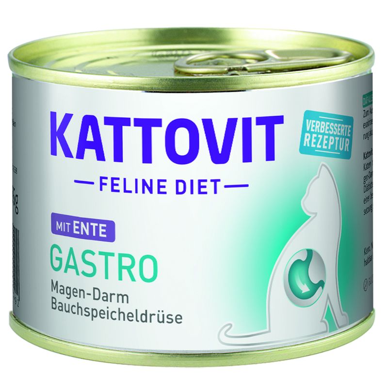 Zooplus Kattovit Gastro 12 x 185 g Alimento umido per gatti Consegna Veloce