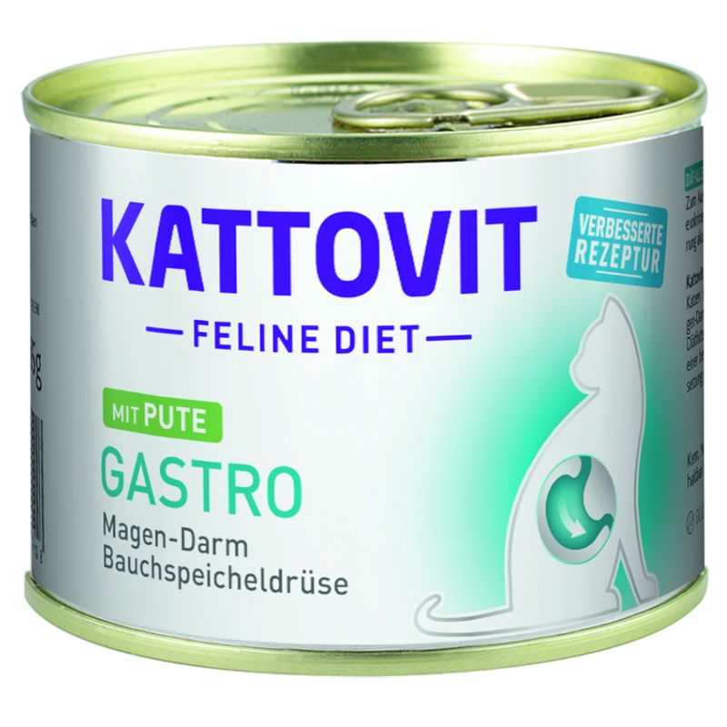 Zooplus Kattovit Gastro 12 x 185 g Alimento umido per gatti Consegna Veloce