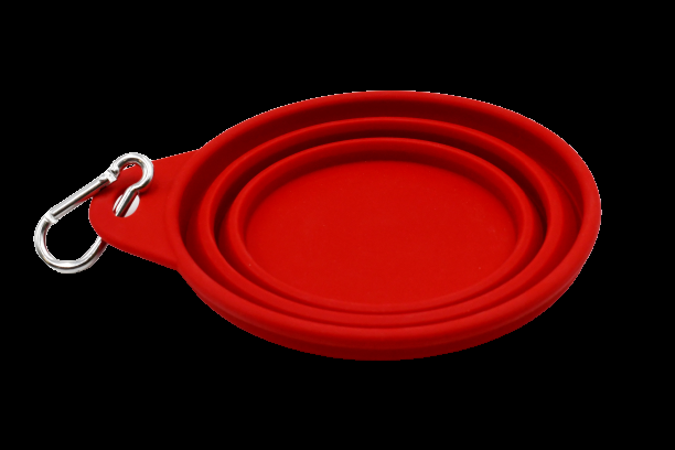 Miscota Musqui Grande ciotola da viaggio pieghevole in silicone rosso 2025