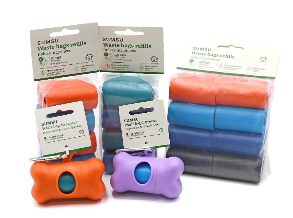 Miscota SUMSU Dispenser per sacchetti igienici viola con 1 rotolo di sacchetti igienici Fino Al -60%
