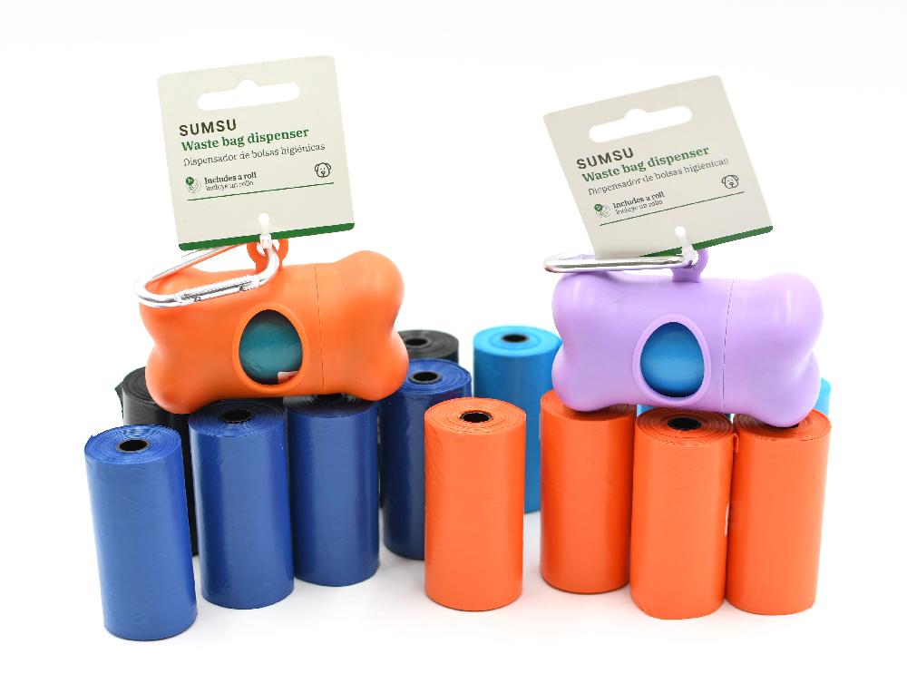 Miscota SUMSU Dispenser per sacchetti igienici viola con 1 rotolo di sacchetti igienici Fino Al -60%