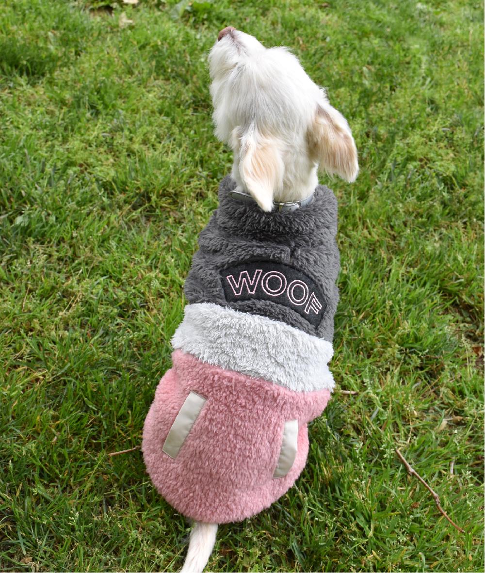 Miscota Nayeco Felpa con cappuccio Woof Pink Qualità