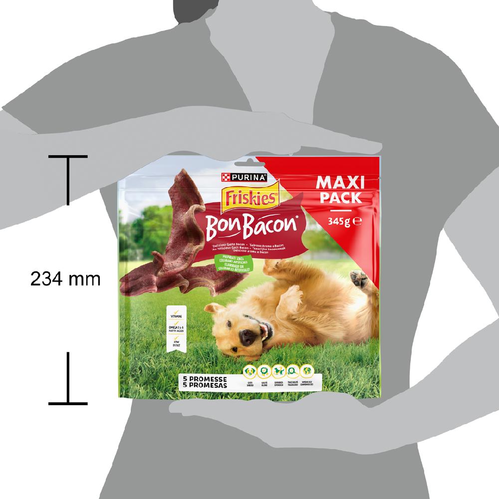 Miscota Purina Friskies Maxipack Bon Bacon Snack per Cani Sconto