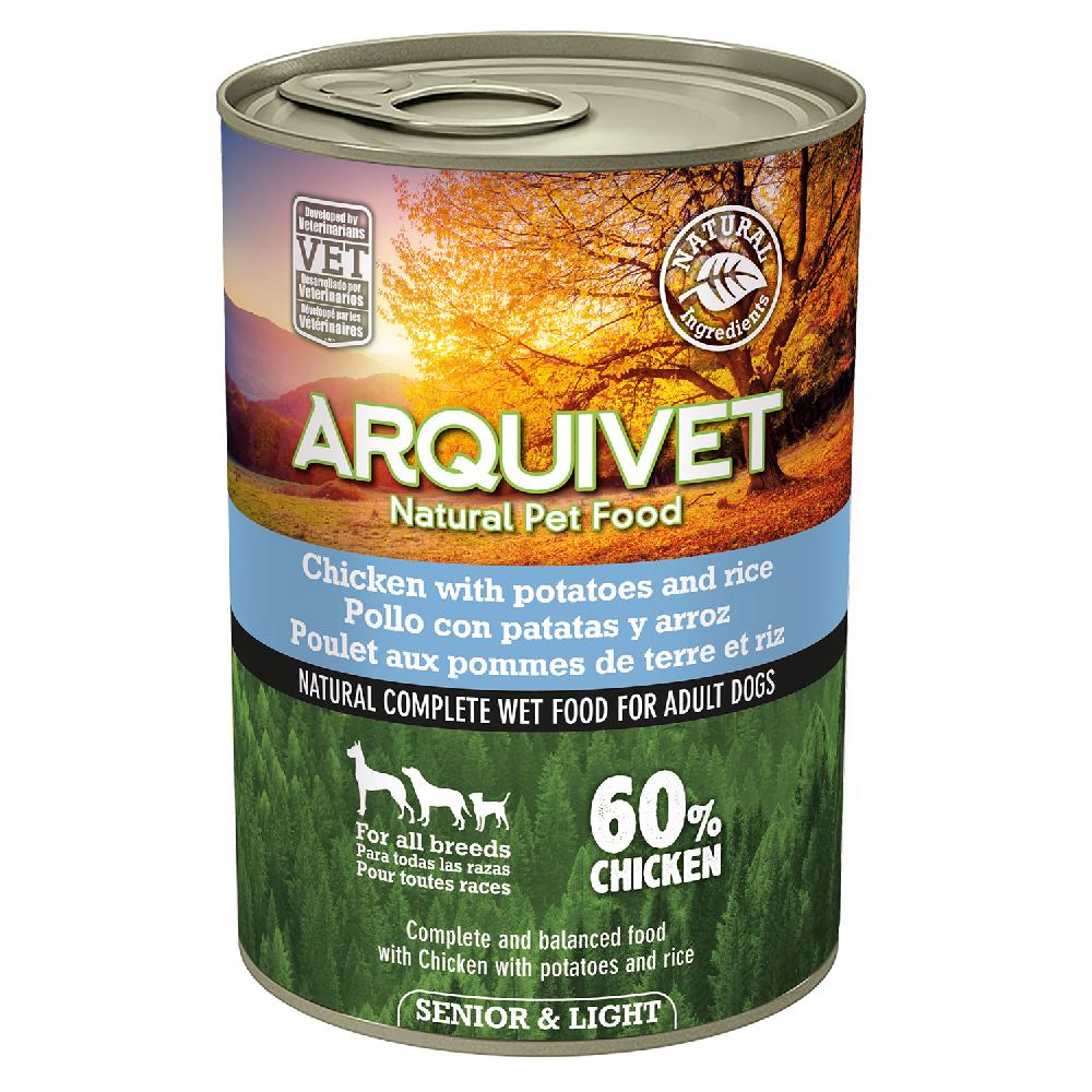 Miscota Arquivet Cibo umido per cani Senior & Light Chicken