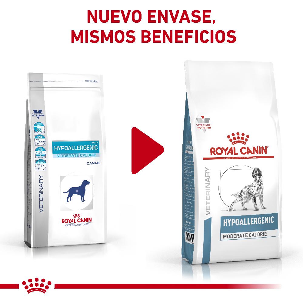 Miscota Royal Canin Cibo Secco per Cani Ipoallergenico Moderate Calorie Canine Novità