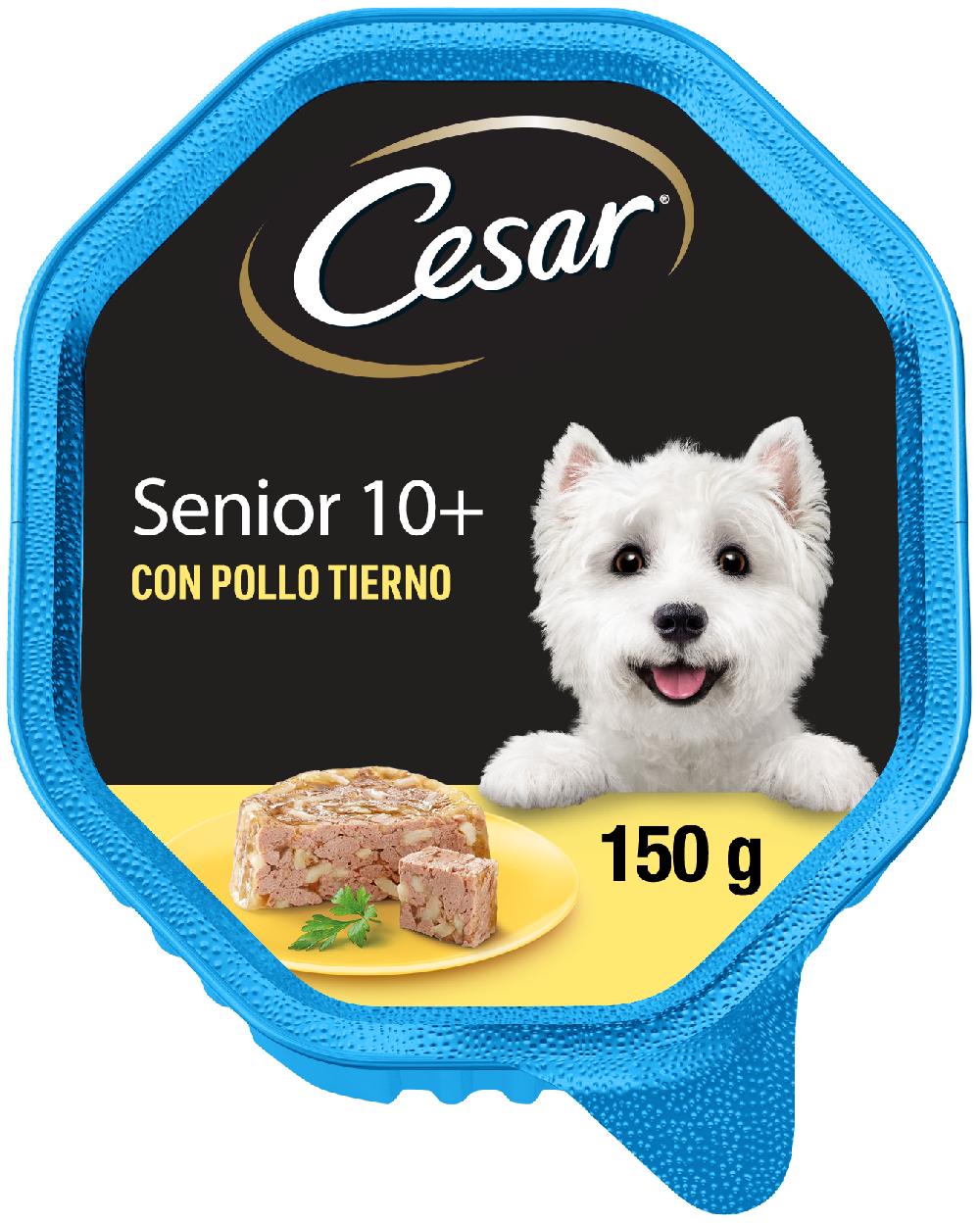 Miscota Cesar Cibo umido per cani anziani in patè con pollo e vasca di riso Economico