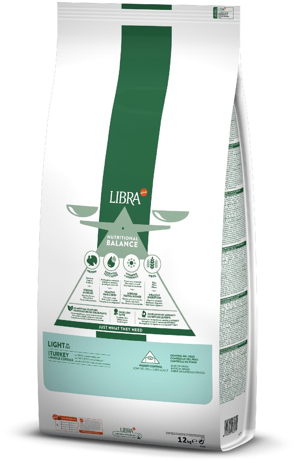 Miscota Libra Dog Cibo Secco per Cani Adult Light di Tacchino e Cereali Integrali Nuovo