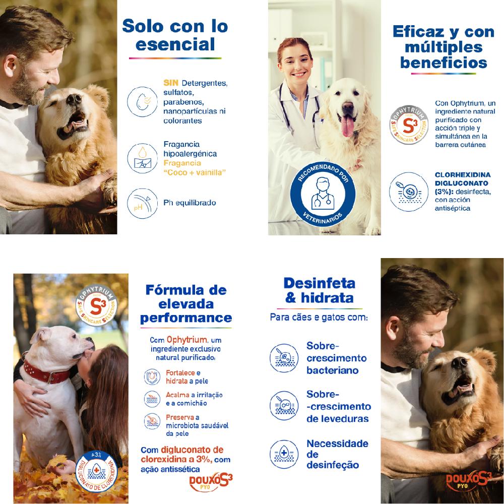 Miscota Douxo S3 PYO Shampoo Idratante Disinfettante per Cani e Gatti In Saldo