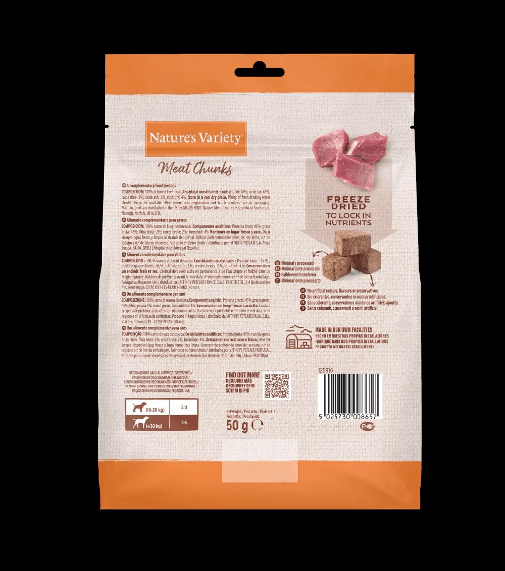 Miscota Nature's Variety Bocados de Carne de Ternera Liofilizados para Perros Offerte