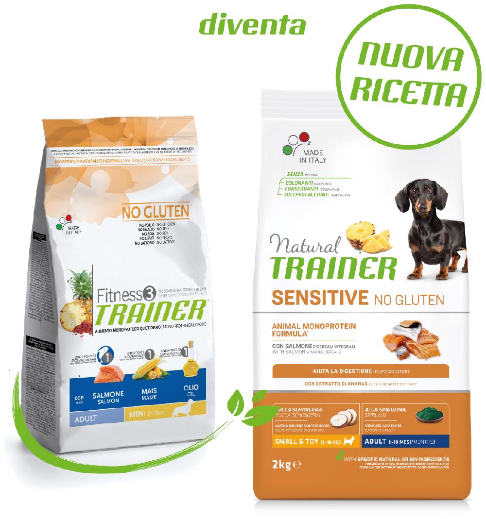 Miscota Trainer Cibo Secco Fitness 3 Adult Mini di Salmone Qualità