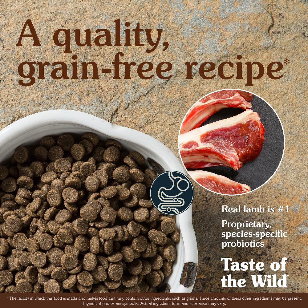 Miscota Taste of the Wild Sierra Mountain Arrosto di Agnello per Cani Qualità Garantita