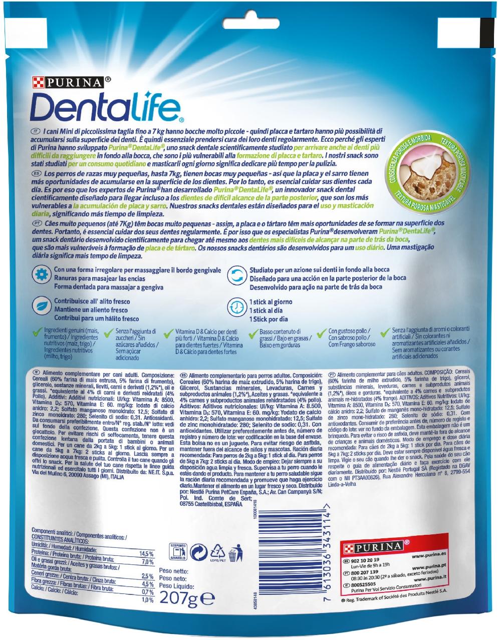Miscota Dentalife Snack per la Cura del Cavo Orale per Cani in Miniatura da 2 a 7 Kg Acquista Ora