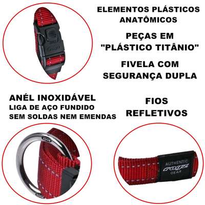 Miscota Rogz Collare riflettente Utility riflettente regolabile Utility Rosso In Linea