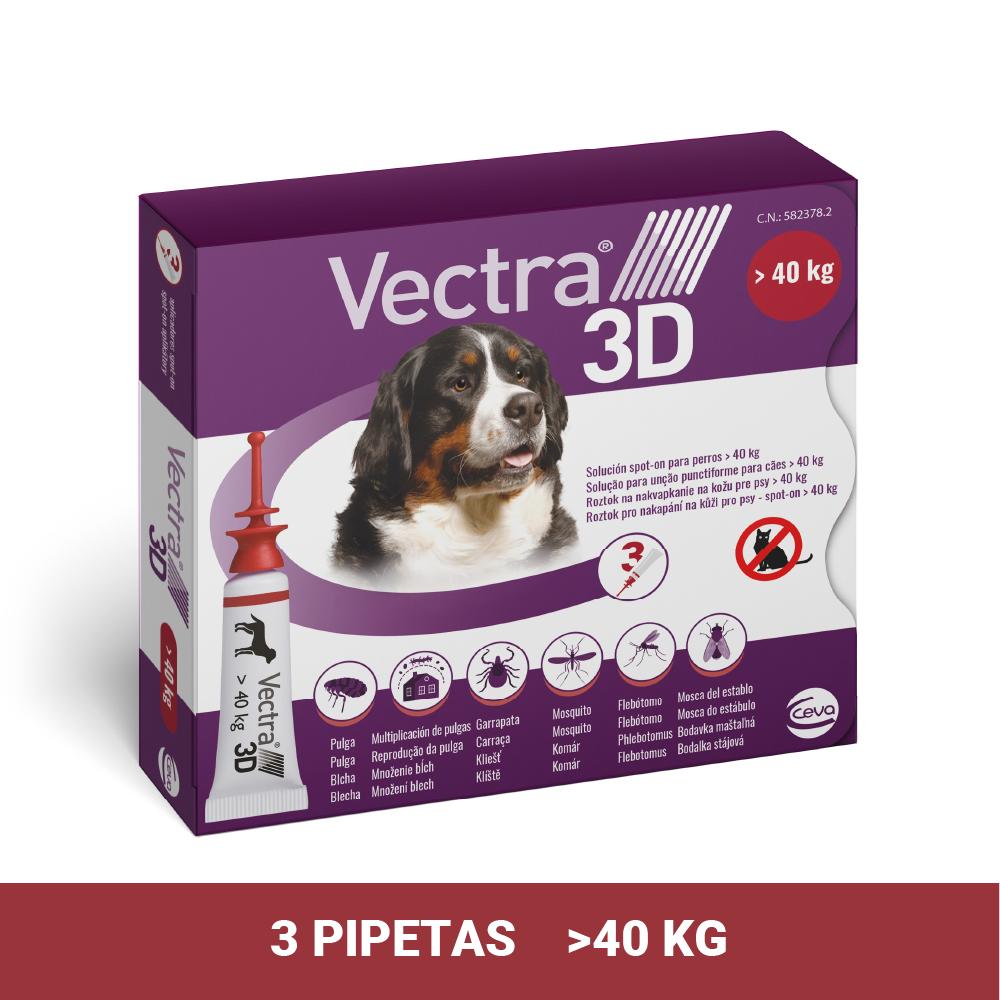 Miscota Vectra Pipette per la Sverminazione 3D per Cani di Oltre 40 kg Smaltimento dello stoccaggio