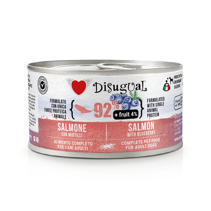 Miscota Disugual Fruit Patè di Salmone con Mirtillo per Cani Offerta Pasqua