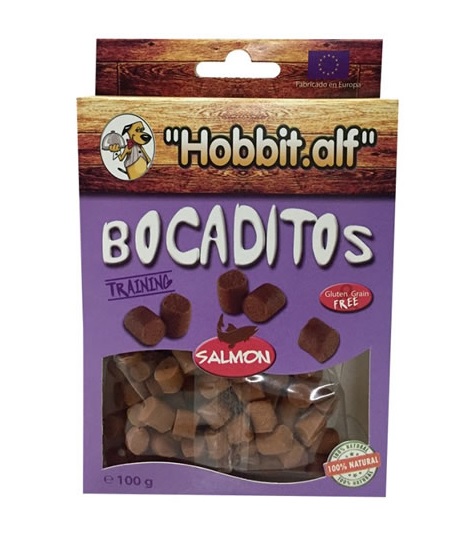 Miscota Hobbit Alf Bocaditos de Salmón Semi-Húmedos para Perro Qualità