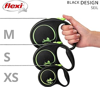 Miscota Flexi Guinzaglio di design nero Cordino di design nero verde Saldi