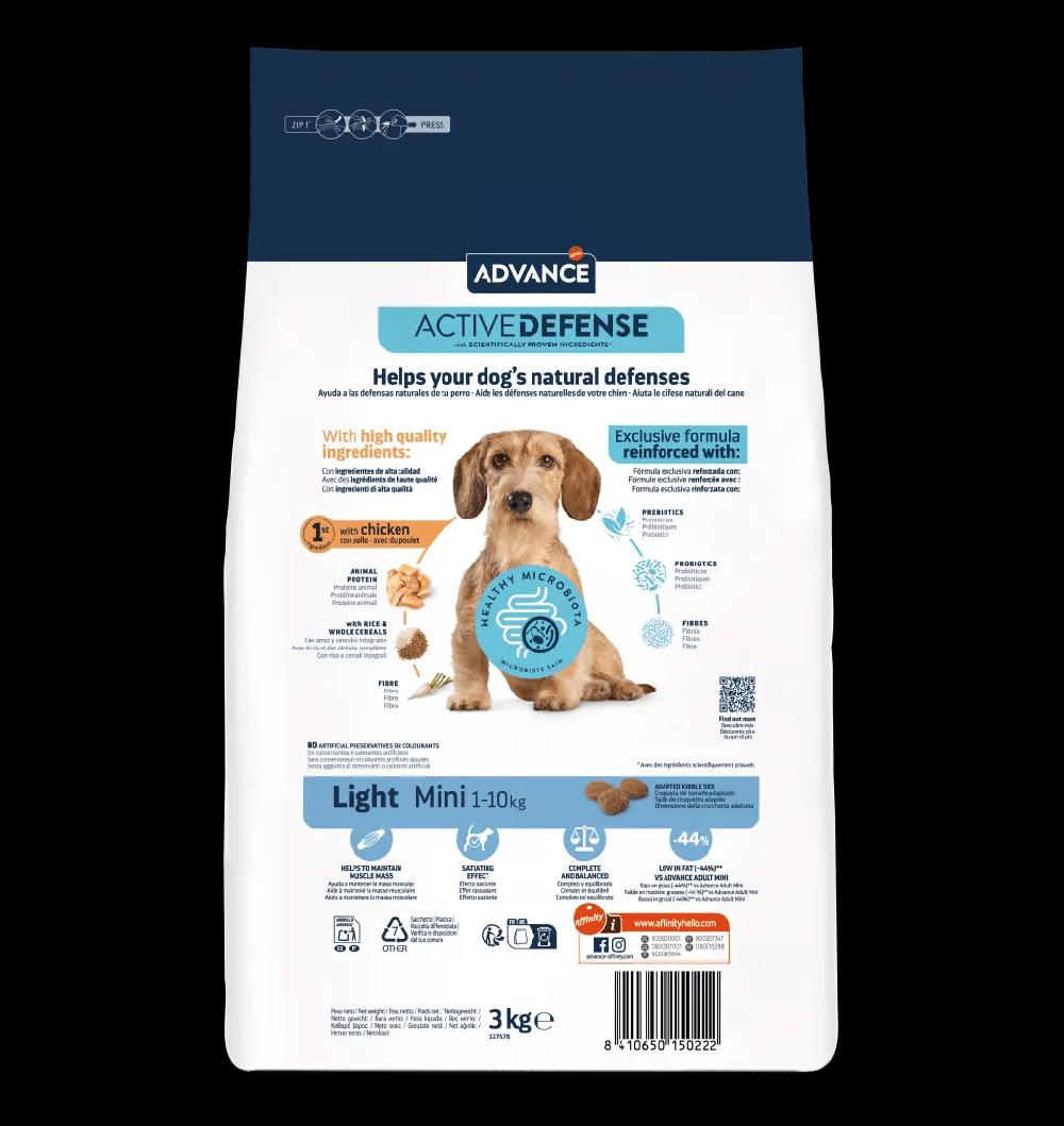 Miscota Advance Pienso Light para Perros Mini de Pollo y Arroz Offerta San Valentino
