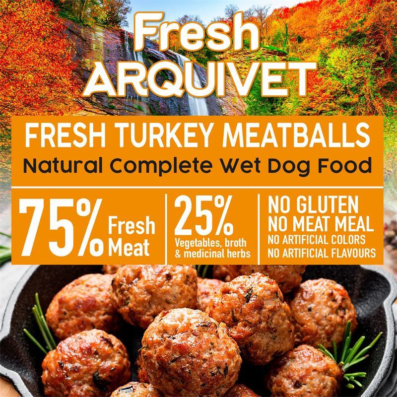 Miscota Arquivet Comída Húmeda Fresh Albóndigas de Pavo con Brócoli y Calabaza Duty-free
