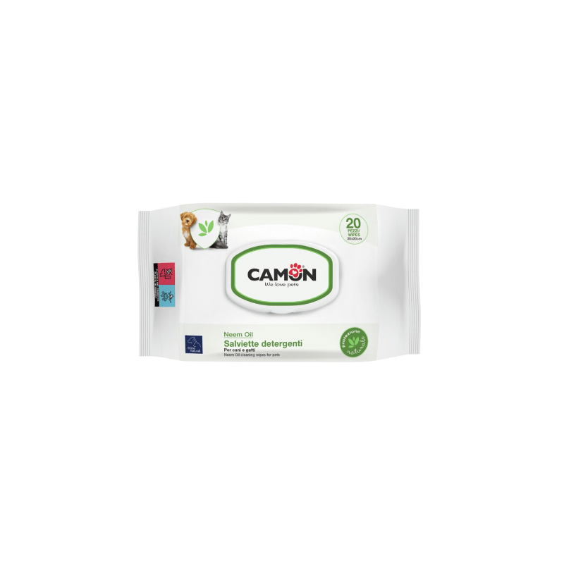 Camon Protection Salviette Detergenti con Olio di Neem Pezzi Unici